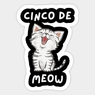 Cinco De Meow Sticker